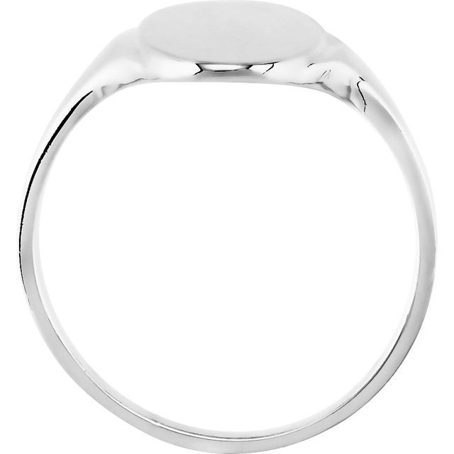 Sterling Silver Oval Signet Ring