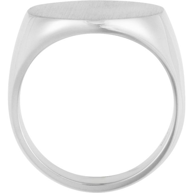 Sterling Silver 18 mm Round Signet Ring