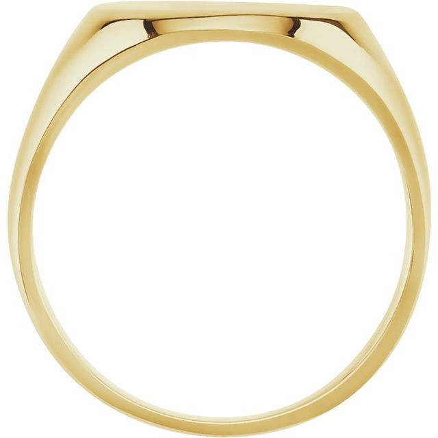 14K Yellow 12x9 mm Oval Signet Ring