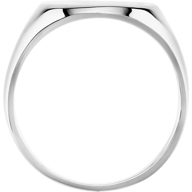 Sterling Silver 12x9 mm Oval Signet Ring