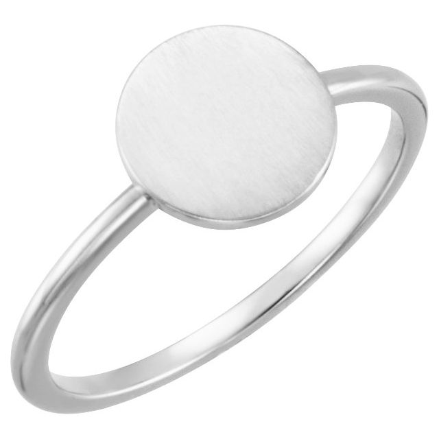 Continuum Sterling Silver Be Posh® Engravable Signet Ring