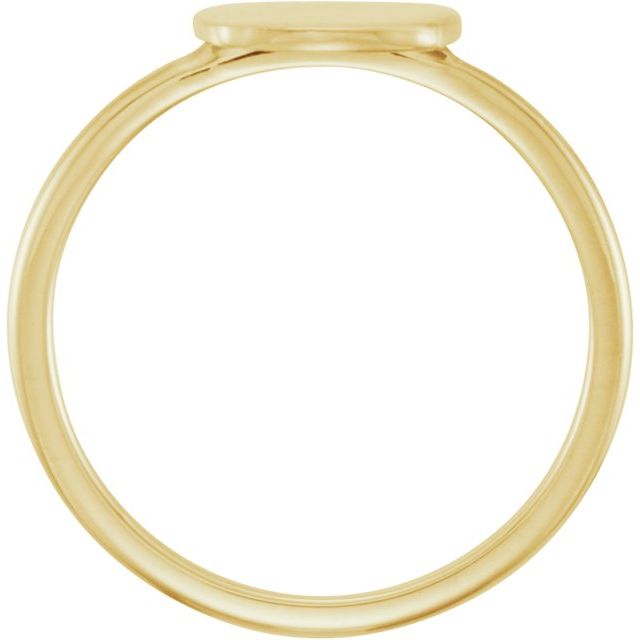 14k Yellow Be Posh® Engravable Signet Ring