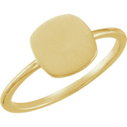 14k Yellow Be Posh® Engravable Signet Ring