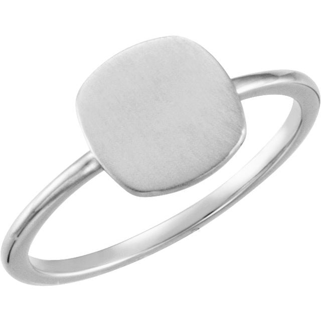 Continuum Sterling Silver Be Posh® Engravable Signet Ring