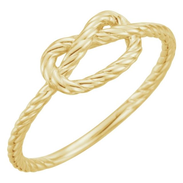 14k Yellow Rope Knot Ring