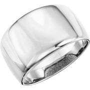 14k White Dome Ring