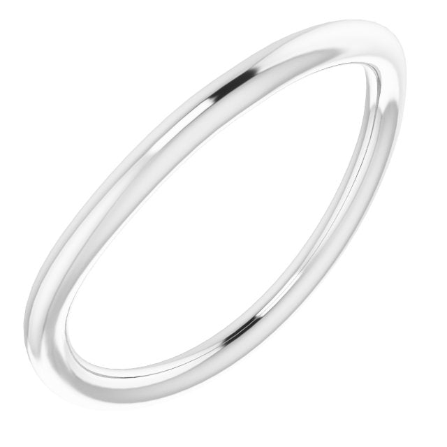 14k White Band For 4.8 Mm Round Ring