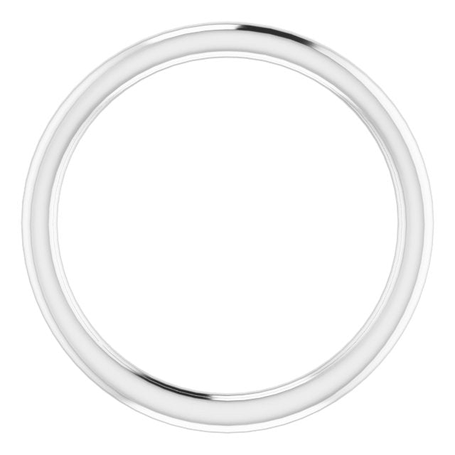 14k White Band For 4.8 Mm Round Ring