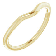 14k Yellow Band For 8x6 Mm Oval Ring