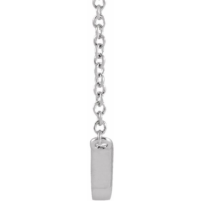 Sterling Silver Geometric Bar 18' Necklace