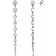 14k White 2 Ctw Lab-grown Diamond Earrings