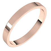 14k Rose 2.5 Mm Flat Band Size 5.5