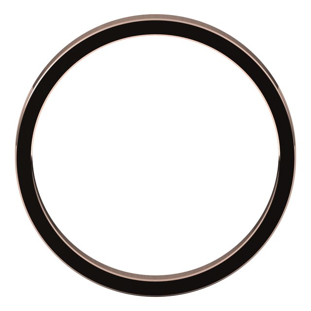 14k Rose 2.5 Mm Flat Band Size 5.5