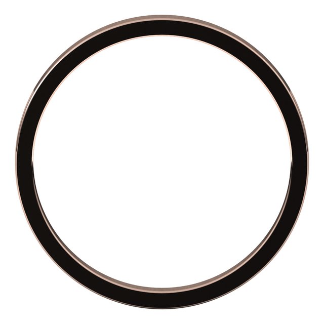 14K Rose 2 mm Flat Band Size 7.5