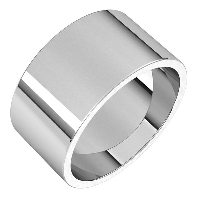 Sterling Silver 10 Mm Flat Band Size 7