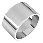 14K White 11 mm Flat Band Size 9