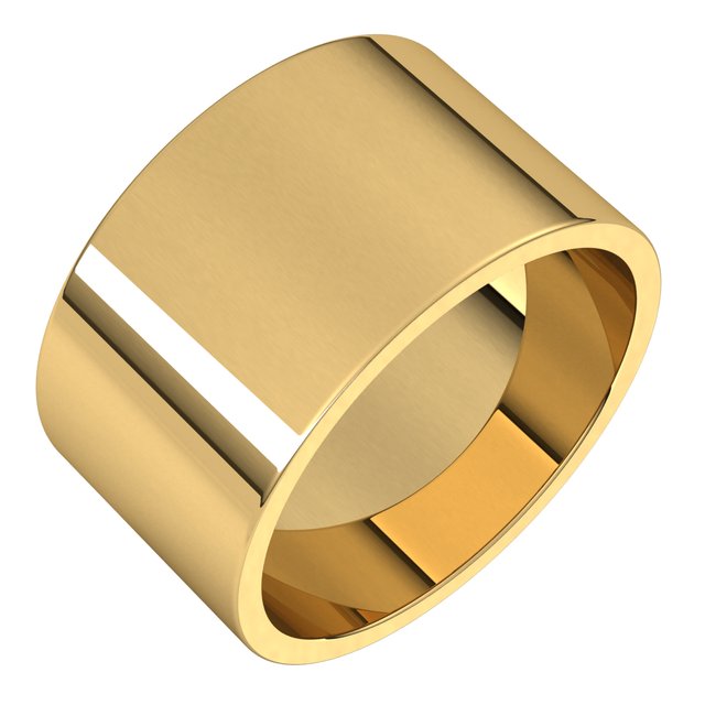 18k Yellow 11 Mm Flat Band Size 7