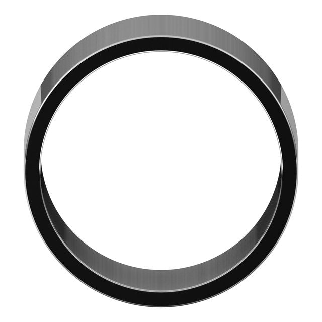 14K White 11 mm Flat Band Size 9