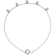 Sterling Silver Beaded 5-Station 7' Bracelet