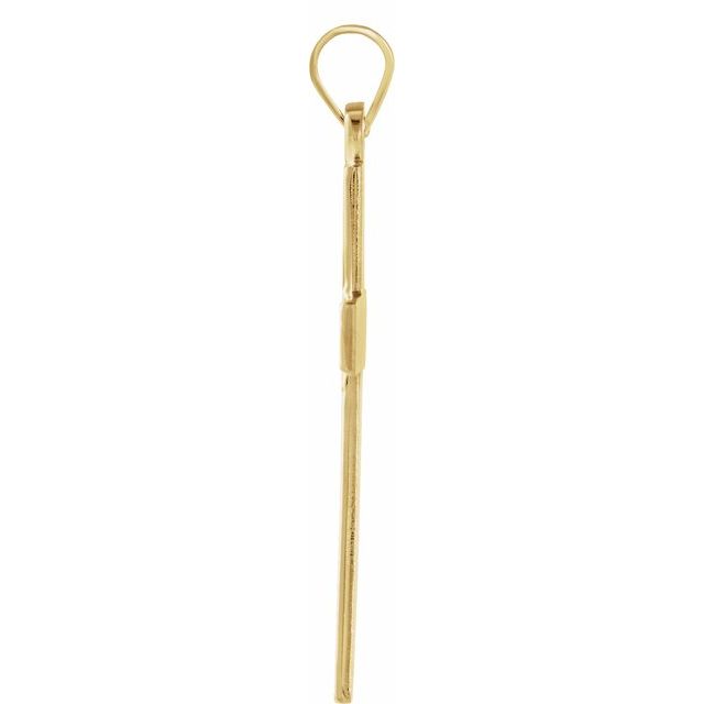 14k Yellow 24x15 Mm Cross Pendant