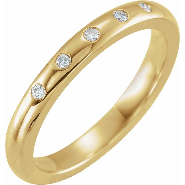 14K Yellow .07 CTW Natural Diamond Anniversary Band