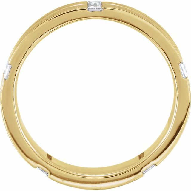 14k Yellow 5/8 Ctw Natural Diamond Band Size 7