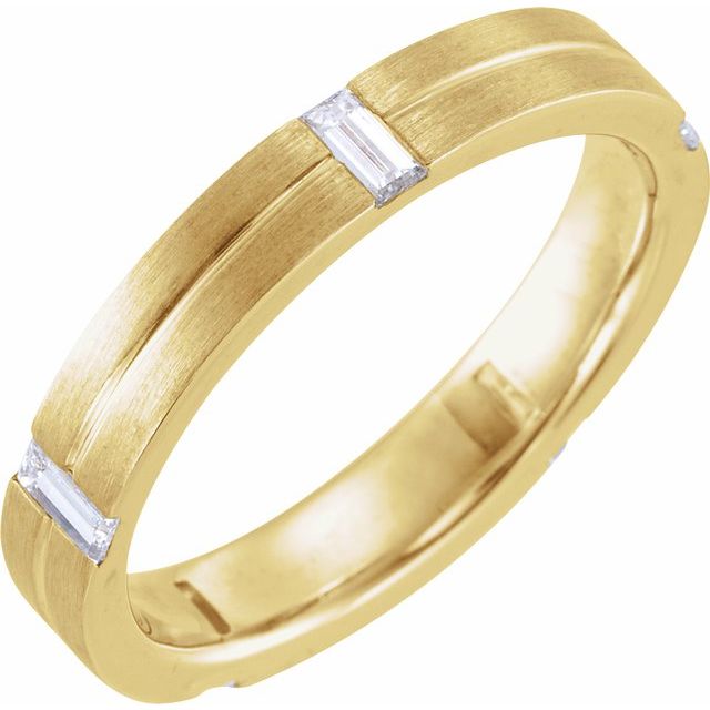 14k Yellow 5/8 Ctw Natural Diamond Band Size 7