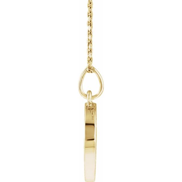 14K Yellow 1/10 CTW Natural Diamond Disc 16-18' Necklace