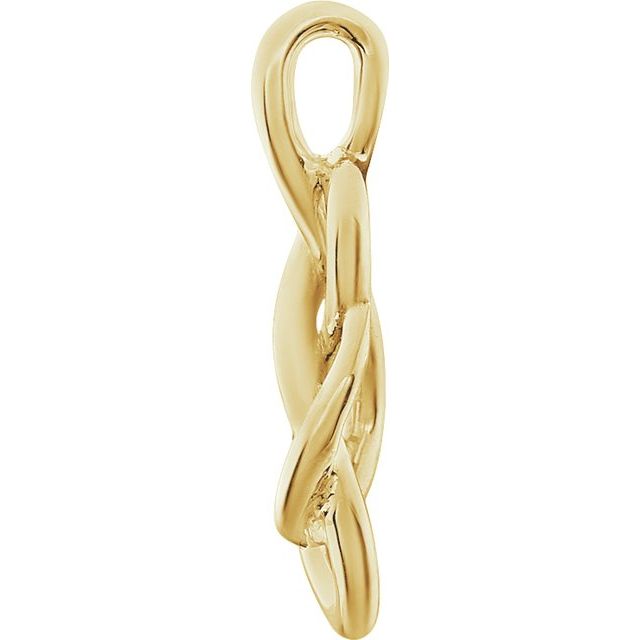14k Yellow Teardrop Knot Pendant