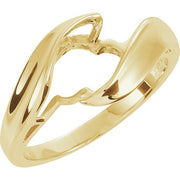 14K Yellow Open Shank