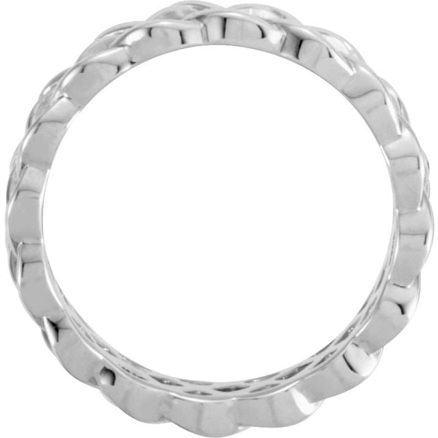 Sterling Silver 8 mm Celtic-Inspired Band Size 10