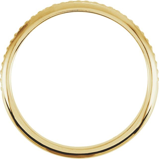 14k Yellow 2 Mm Milgrain Band Size 5