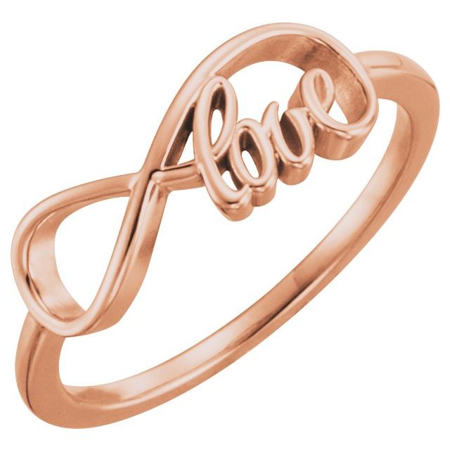 14k Rose Love Infinity-inspired Ring