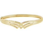 14k Yellow Hinged Bangle 6 1/2' Bracelet