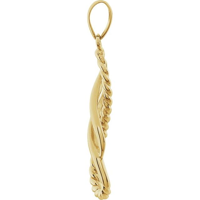 14k Yellow Rope Pendant