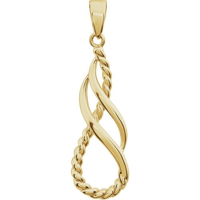 14k Yellow Rope Pendant