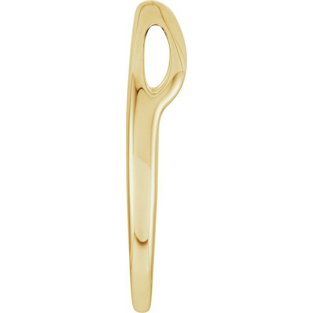 14K Yellow Freeform Pendant