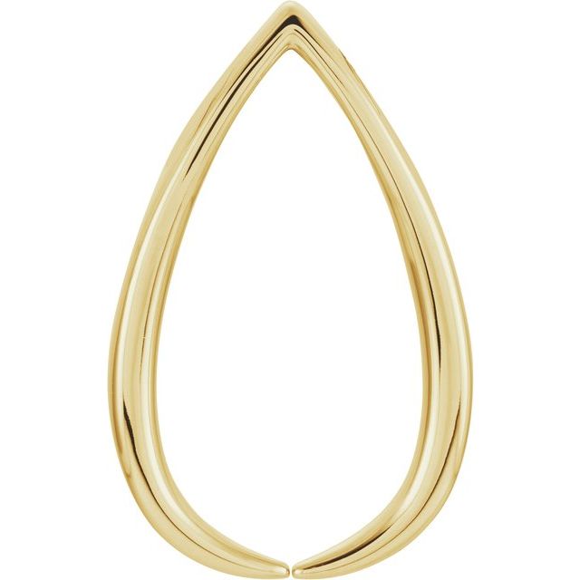 14K Yellow Freeform Pendant