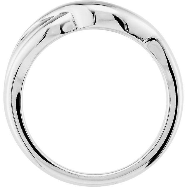 14K White Freeform Ring
