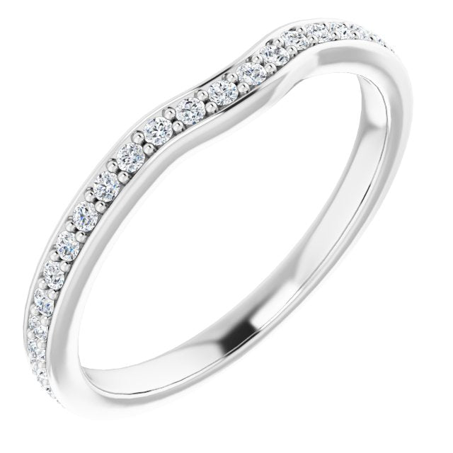 14K White 1/5 CTW Diamond Band
