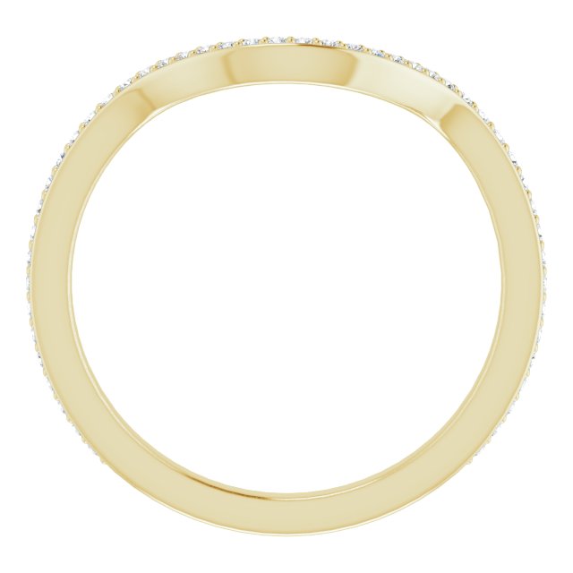 14k Yellow 1/8 Ctw Diamond Band For 6.5 Mm Round Ring