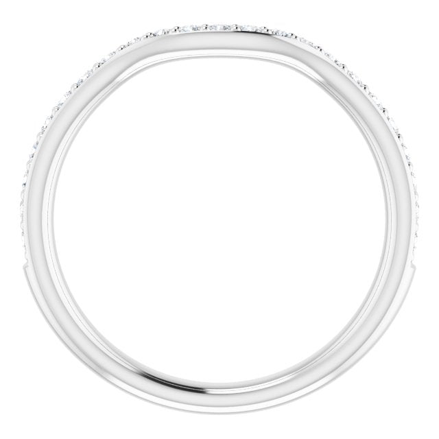 14k White 1/5 Ctw Diamond Band