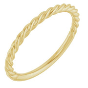 14k Yellow 1.7 Mm Rope Band Size 7