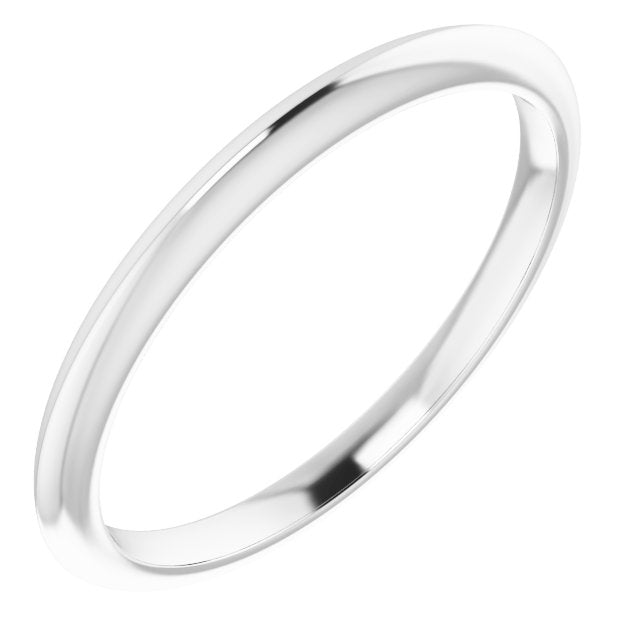 14k White Knife Edge Band Size 7