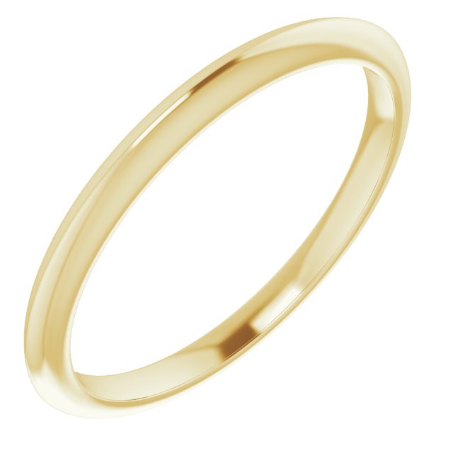14k Yellow Knife Edge Band Size 7