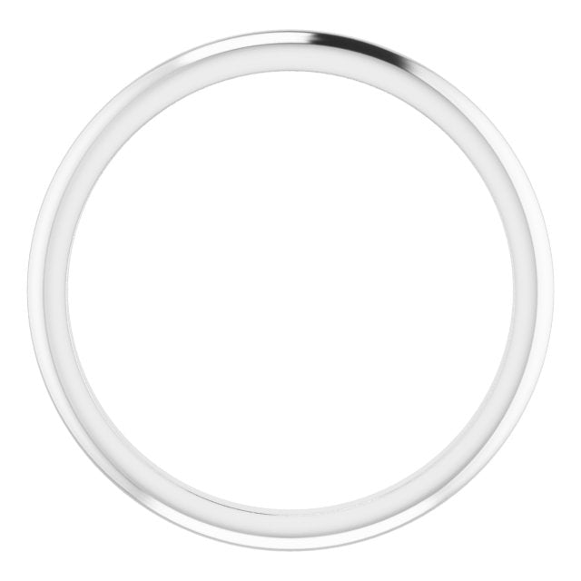 14k White Knife Edge Band Size 7