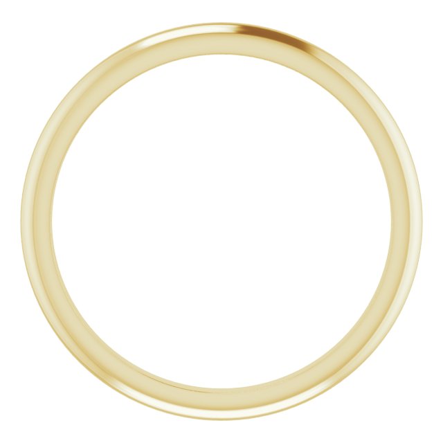14k Yellow Knife Edge Band Size 7
