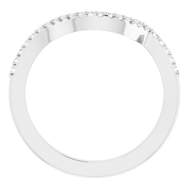 14k White 1/8 Ctw Natural Diamond Matching Band