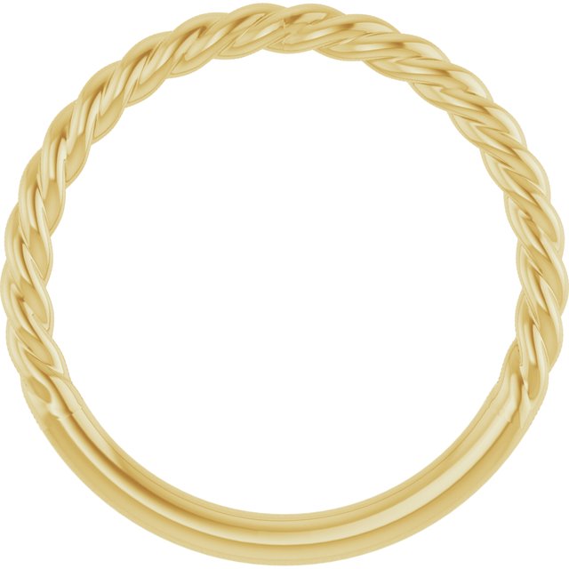 14k Yellow 1.7 Mm Rope Band Size 7