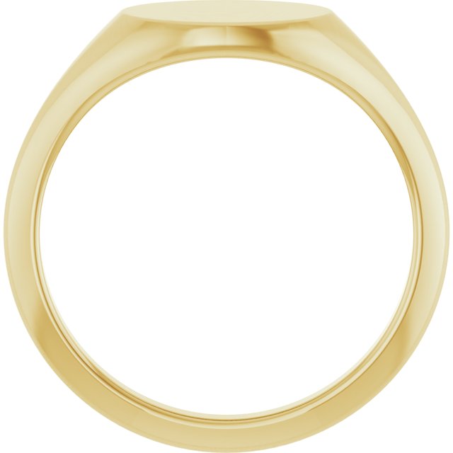 14k Yellow Oval Signet Ring